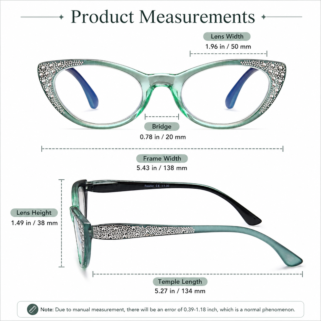 EYEURL Cat Eye Reading Glasses for Women – 3 Pack Blue Light Blocking Computer Readers with Spring Hinges, Lightweight Anti-Glare Eyeglasses