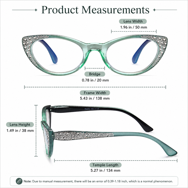 EYEURL Cat Eye Reading Glasses for Women – 3 Pack Blue Light Blocking Computer Readers with Spring Hinges, Lightweight Anti-Glare Eyeglasses