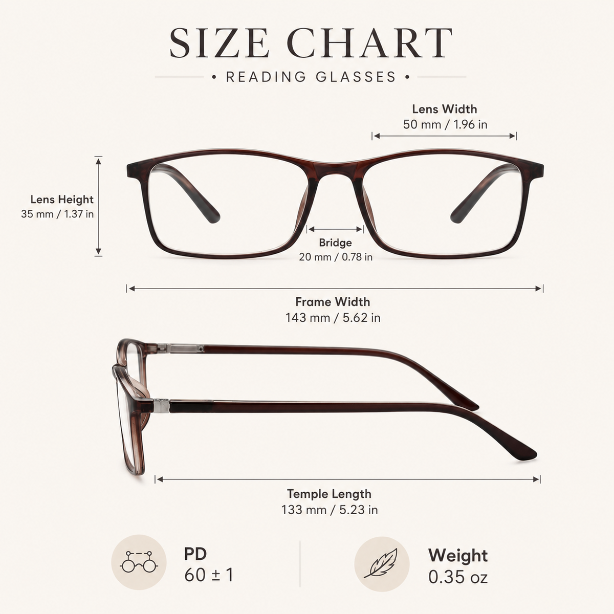 Blue-Light Readers for Men & Women – Brown & Gray - product photo 3