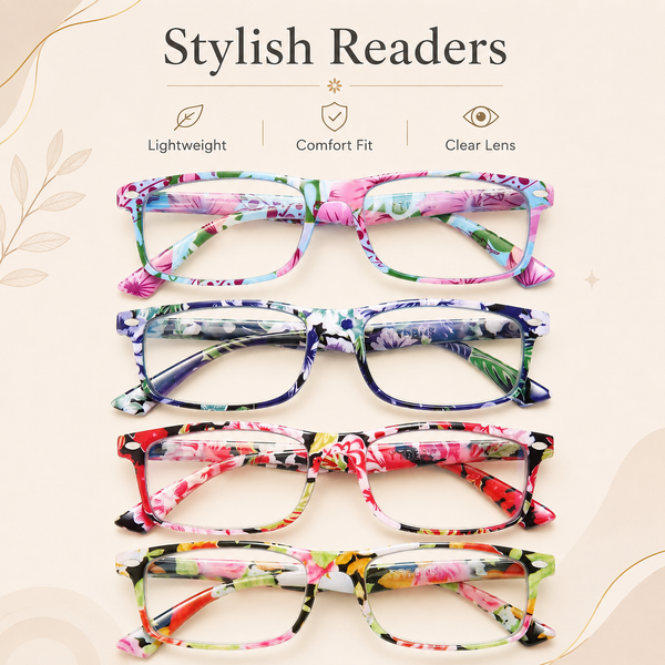 Blue Light Blocking Reading Glasses for Women – Trendy Cheaters with Stylish Frame Design, Comfortable Ladies Eyeglasses
