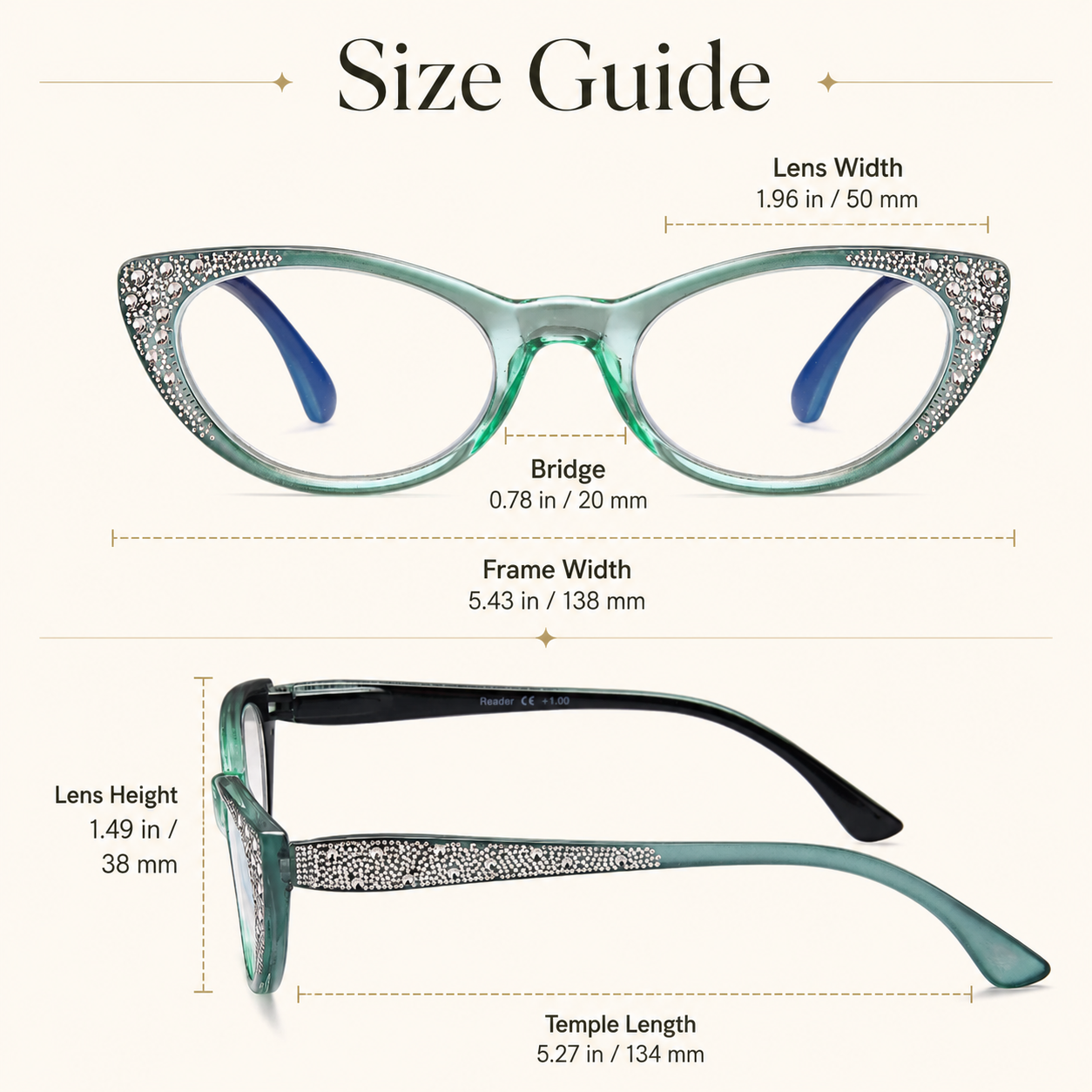 EYEURL Cat Eye Reading Glasses for Women Blue Light Blocking 3 Pack Ladies Computer Readers with Spring Hinge Lightweight Eyeglasses Anti Eyestrain 2.75