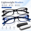 EYEURL 2 Pack Blue Light Blocking Reading Glasses for Women – Lightweight TR90 Frame Readers, Reduce Digital Eyestrain
