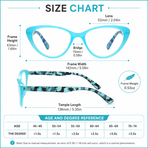 EYEURL Cat Eye Reading Glasses for Women Blue Light Blocking Readers Pack of 4, Computer Glasses with Pattern Design, 2.50 Magnification, Durable Plastic Frame with Spring Hinges, Anti UV Rays
