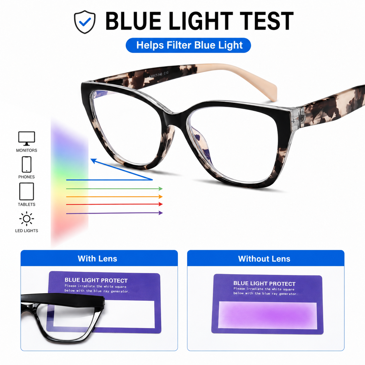 EYEURL 4 Pack Reading Glasses for Wome Oprah Cat Eye Reading Glasses Men Blue Light Glasses Readers for Women