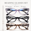 EYEURL Cat Eye Reading Glasses for Women – 3 Pack Blue Light Blocking Fashion Computer Readers with Spring Hinges, Anti-Glare Stylish Eyewear for Work and Daily Use