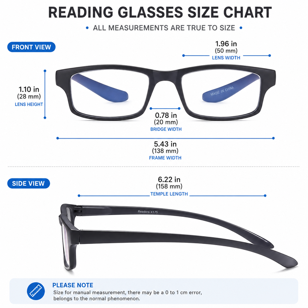 EYEURL 2 Pack Neck Hanging Reading Glasses for Women and Men – Blue Light Blocking Computer Readers with Spring Hinges, Comfortable and Lightweight Design