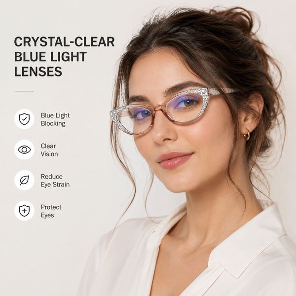 EYEURL Cat Eye Reading Glasses for Women – 4 Pack Blue Light Blocking Fashion Readers with Flexible Spring Hinges, Anti-Glare and UV Protection Eyewear