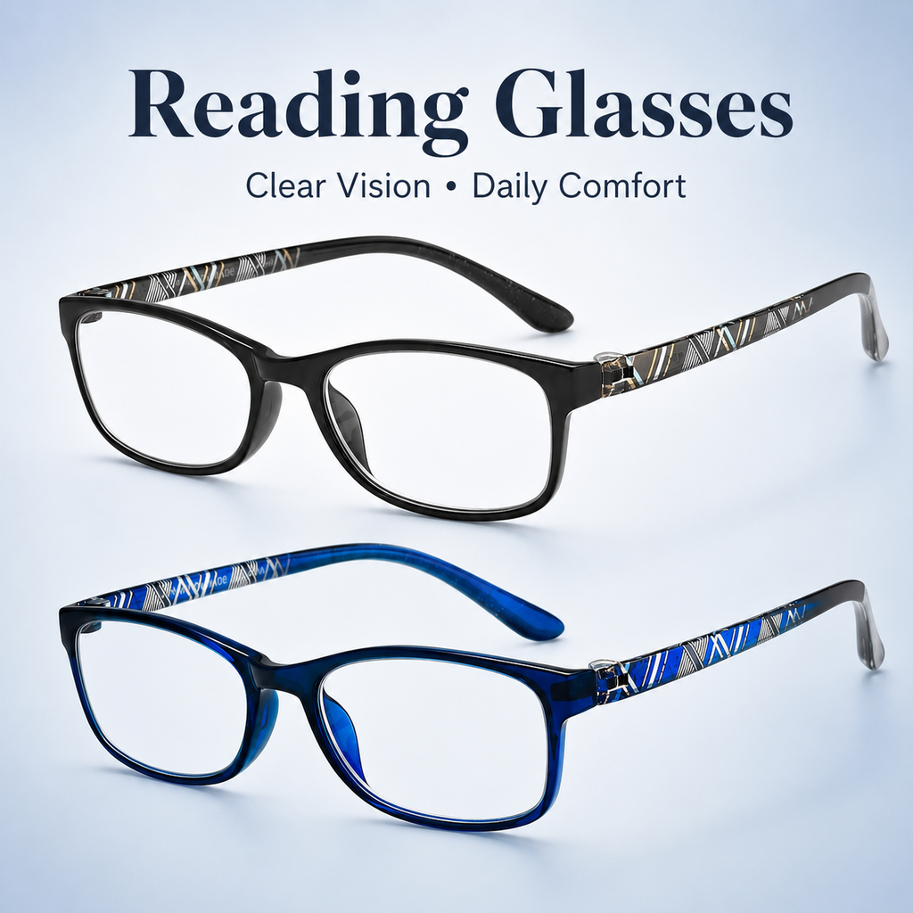 EYEURL Blue Light Blocking Readers for men Women - 2 Pair Ladies Computer Reading Glasses Blue Screen TR90 Rectangular Frames Nerd Eyeglasses