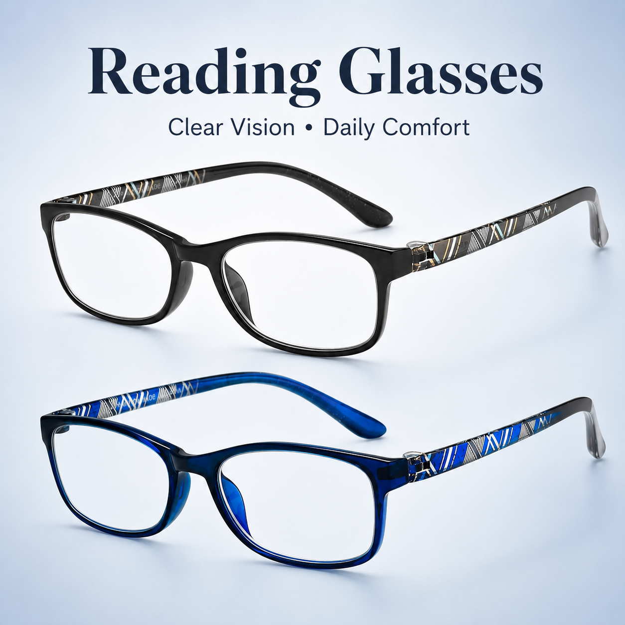 EYEURL Blue Light Blocking Readers for men Women - 2 Pair Ladies Computer Reading Glasses Blue Screen TR90 Rectangular Frames Nerd Eyeglasses