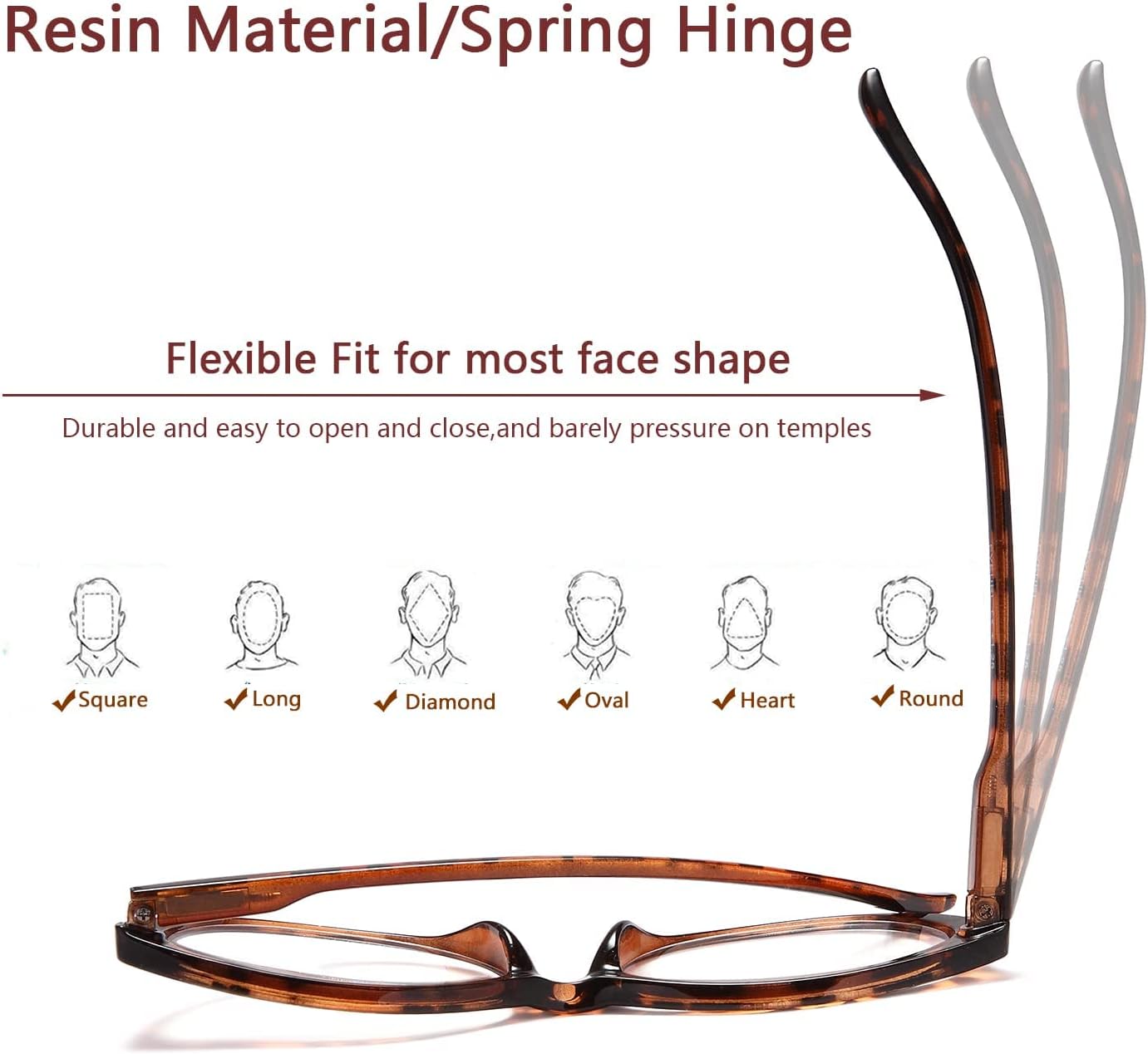 EYEURL Cat Eye Reading Glasses for Women – 4 Pack Blue Light Blocking Fashion Readers, Lightweight Spring Hinge Anti-UV Eyeglasses for Daily Use