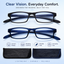 EYEURL 2 Pack Neck Hanging Reading Glasses for Women and Men – Blue Light Blocking Computer Readers with Spring Hinges, Comfortable and Lightweight Design