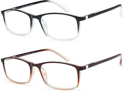 Professional Blue Light Blocking Reading Glasses – Unisex Computer Readers with Spring Hinges, UV Protection & Anti Glare Design