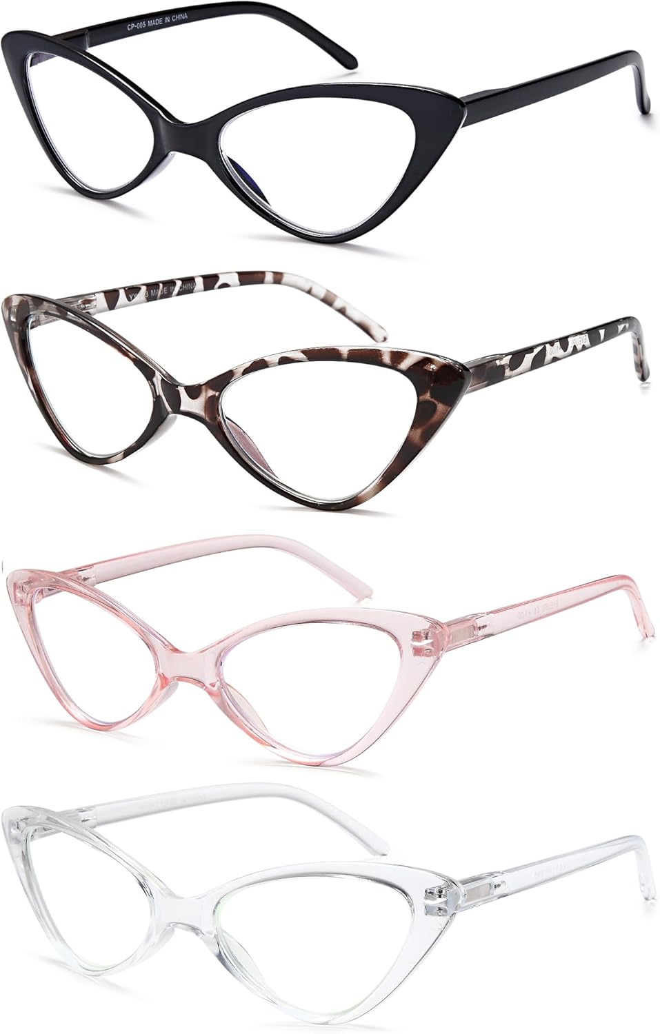 4-Pack Cat-Eye Blue-Light Readers for Women – Spring-Hinge - product photo 2