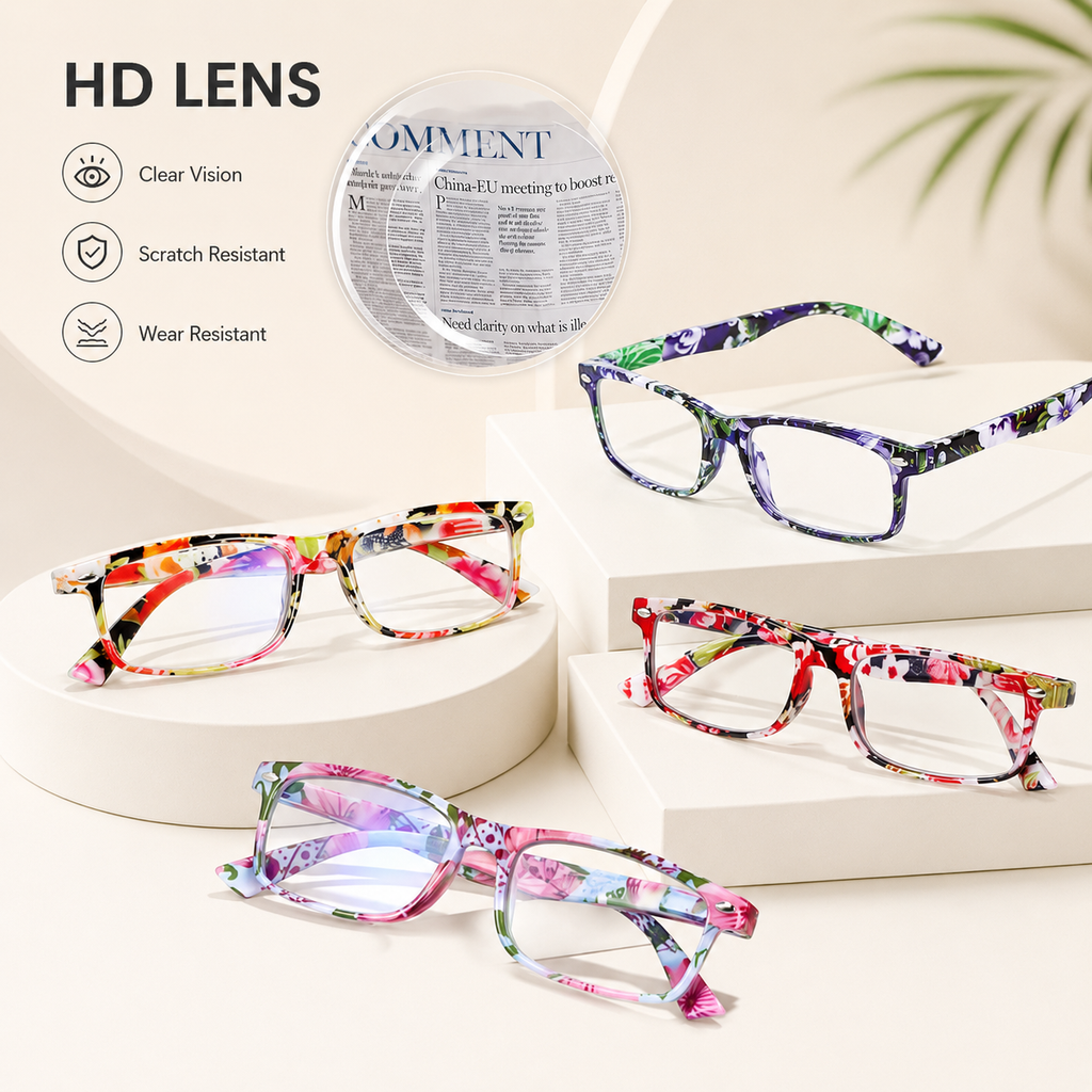 Blue Light Blocking Reading Glasses for Women – Trendy Cheaters with Stylish Frame Design, Comfortable Ladies Eyeglasses