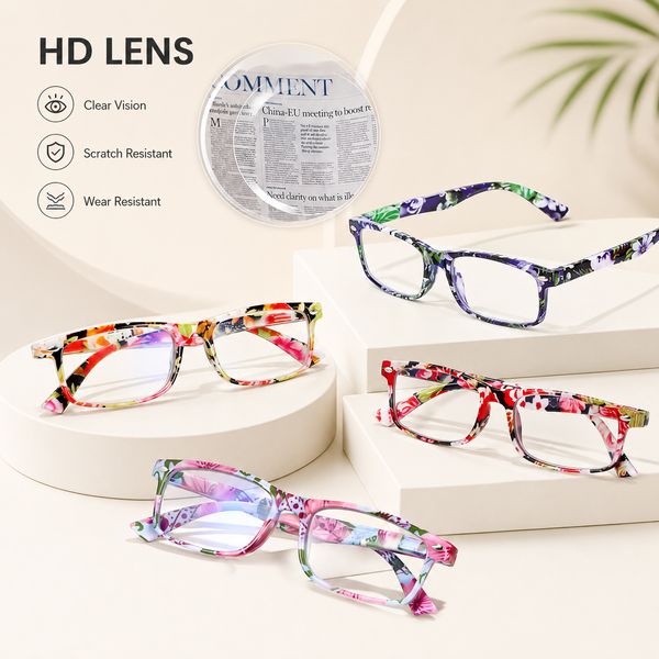 Blue Light Blocking Reading Glasses for Women – Trendy Cheaters with Stylish Frame Design, Comfortable Ladies Eyeglasses