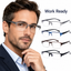 EYEURL 4-Pack Half Frame Blue Light Reading Glasses for Men Rectangle Semi Rimless Readers for Women Spring Hinge Eyeglasses