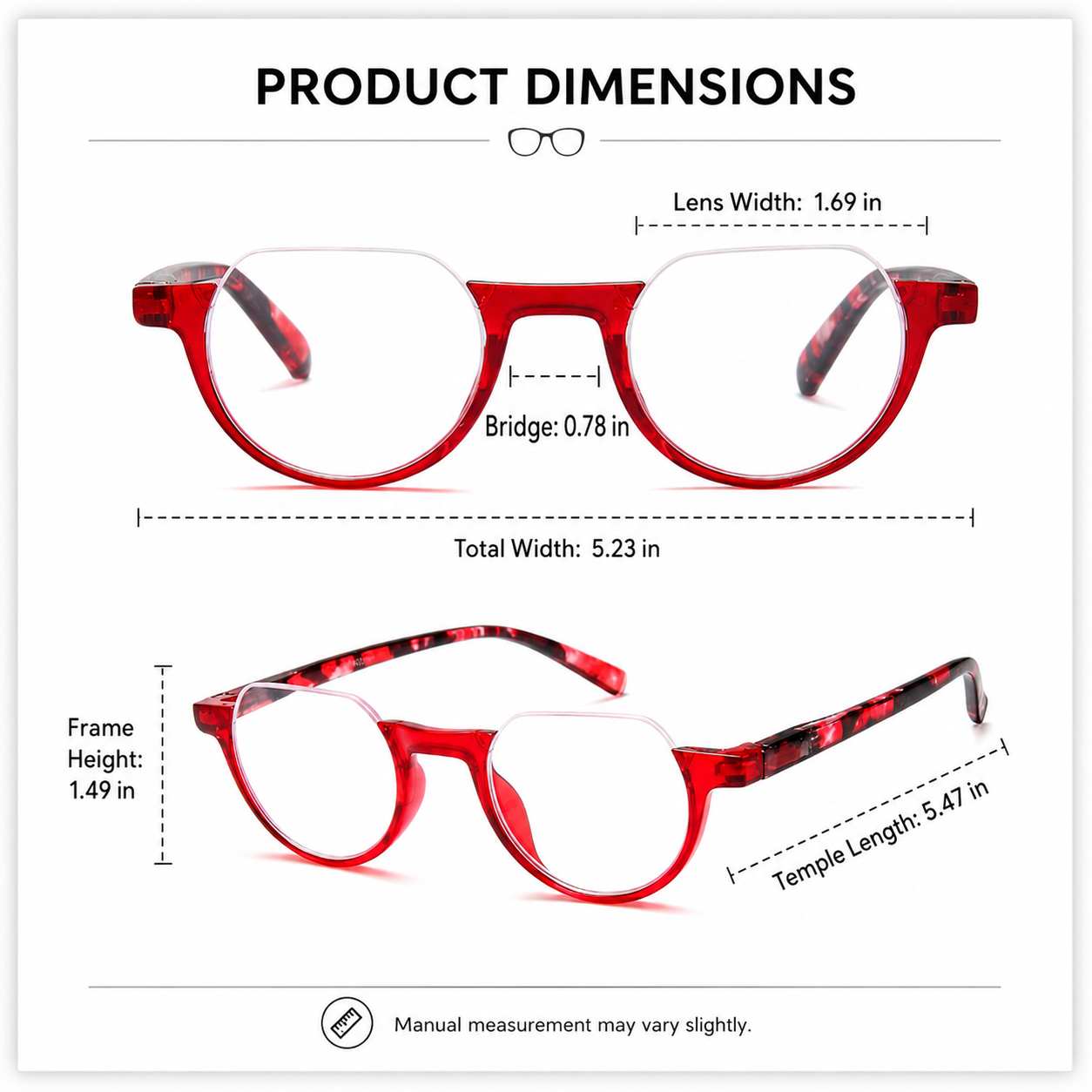 EYEURL 4-Pack Colorful Half Frame Reading Glasses for Women Blue Light Blocking Computer Readers for Women