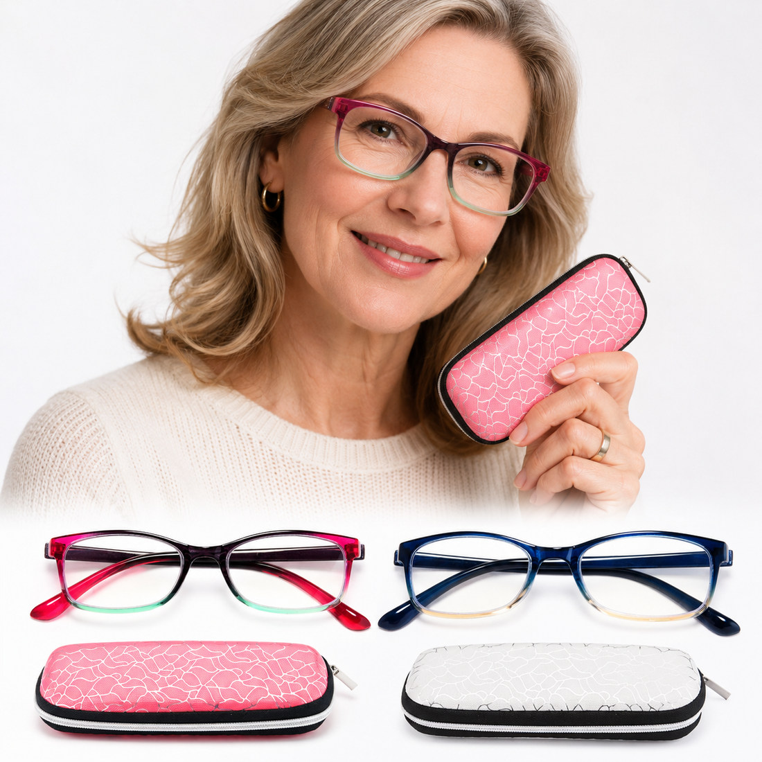 2-Pack Classic Blue-Light Readers for Women - product photo 2