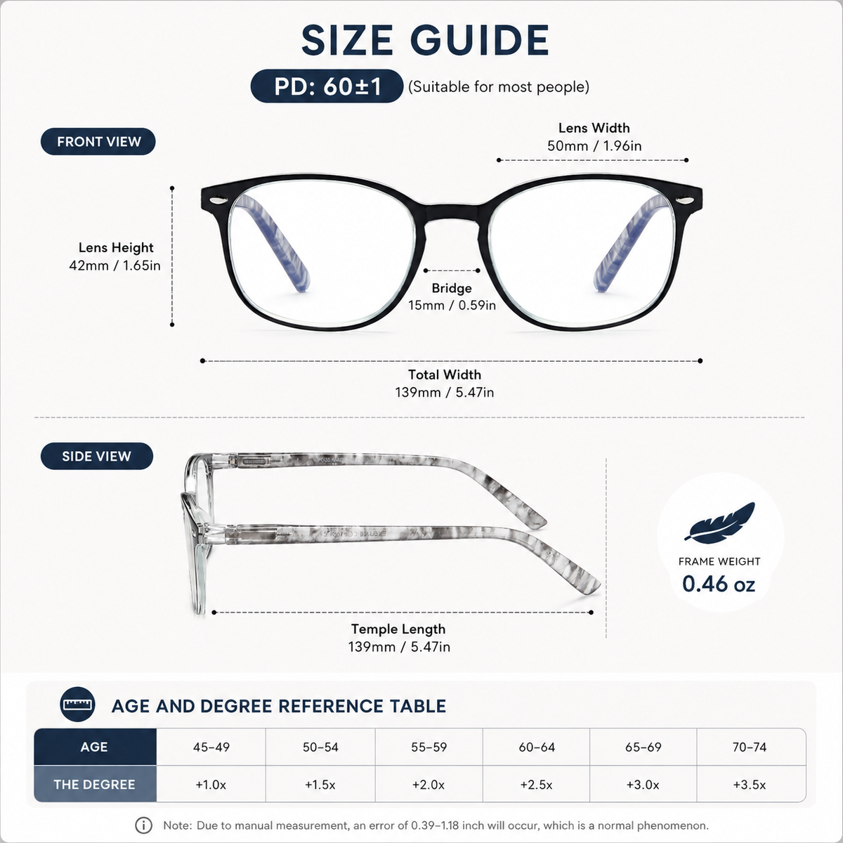 4-Pack Square Blue-Light Readers for Women - product photo 3