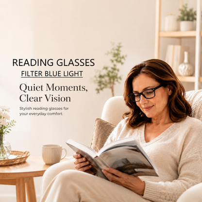 Stylish Reading Glasses for Women, Blue Light Blocking Readers, Ladies Eyeglasses, Fashion Computer Eye Glasses, Cheaters
