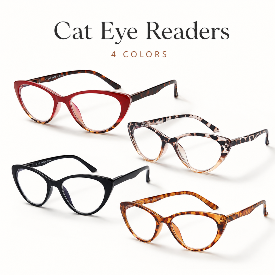 4-Pack Cat-Eye Blue-Light Readers for Women – Black - product photo 1