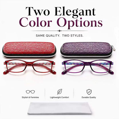 EYEURL Fashion Reading Glasses for Women – 2 Pack TR90 Frame Blue Light Blocking Readers, Lightweight Anti Eyestrain Eyewear