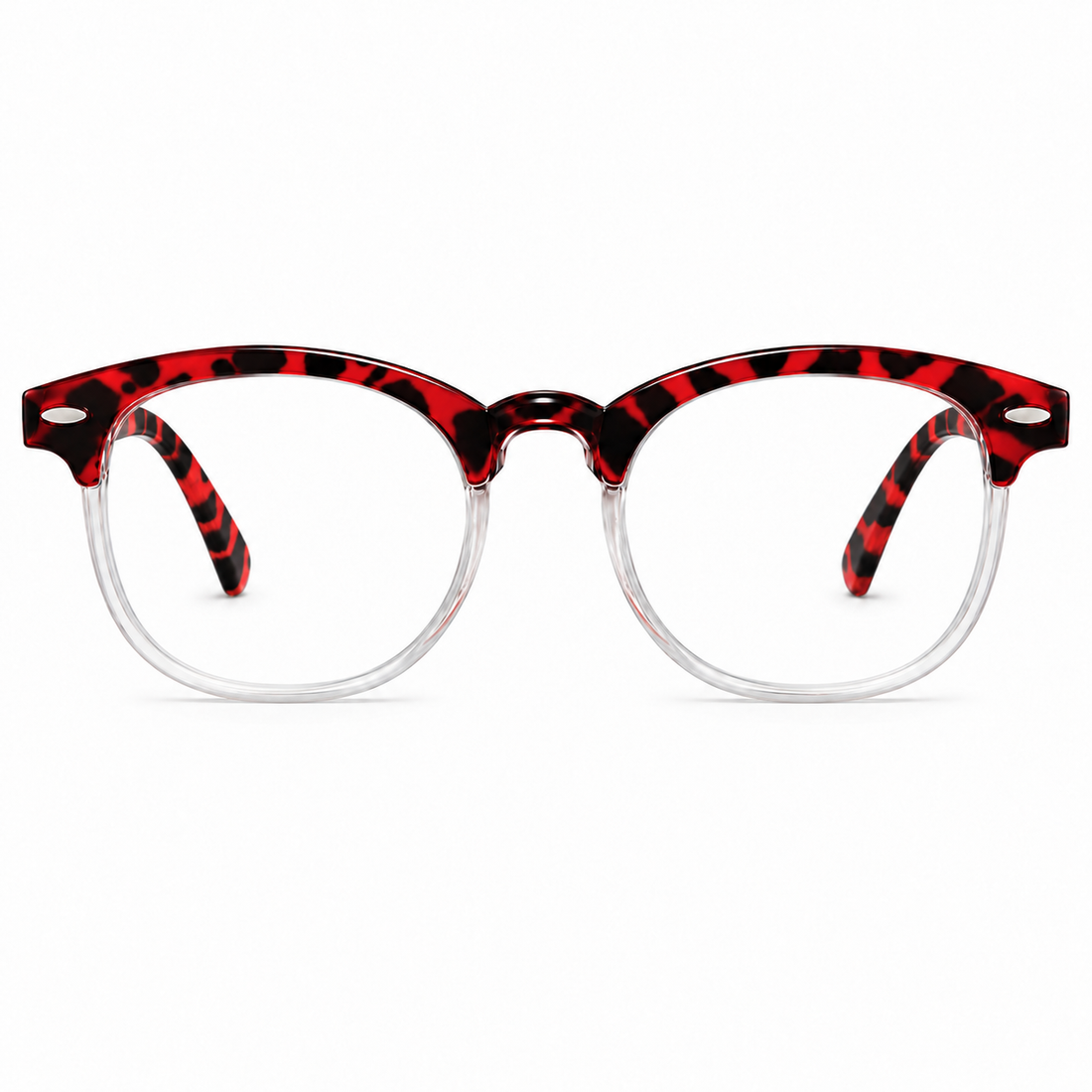 4-Pack Vintage Round Blue-Light Readers for Women – Clear