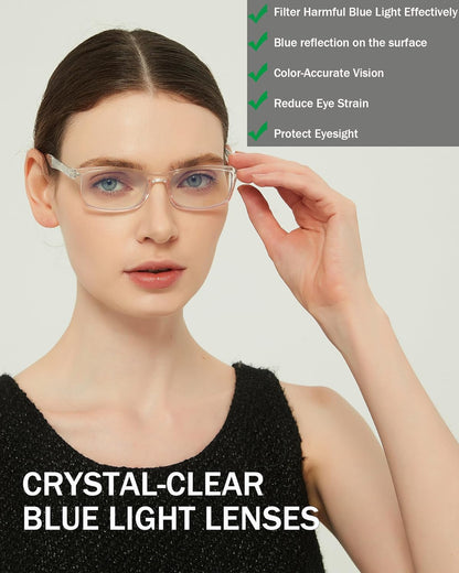 Stylish Reading Glasses for Women – Blue Light Blocking Readers, Fashion Eyeglasses Cheaters for Everyday Comfort