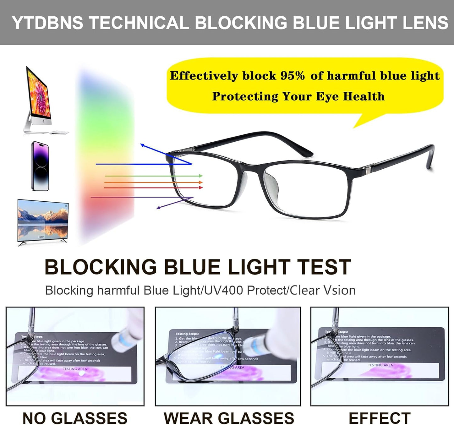 Comfort Fit Professional Reading Glasses – Blue Light Blocking Computer Readers for Men and Women, Spring Hinges & Eye Protection