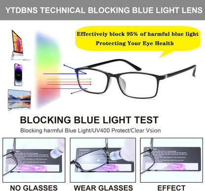 Comfort Fit Professional Reading Glasses – Blue Light Blocking Computer Readers for Men and Women, Spring Hinges & Eye Protection