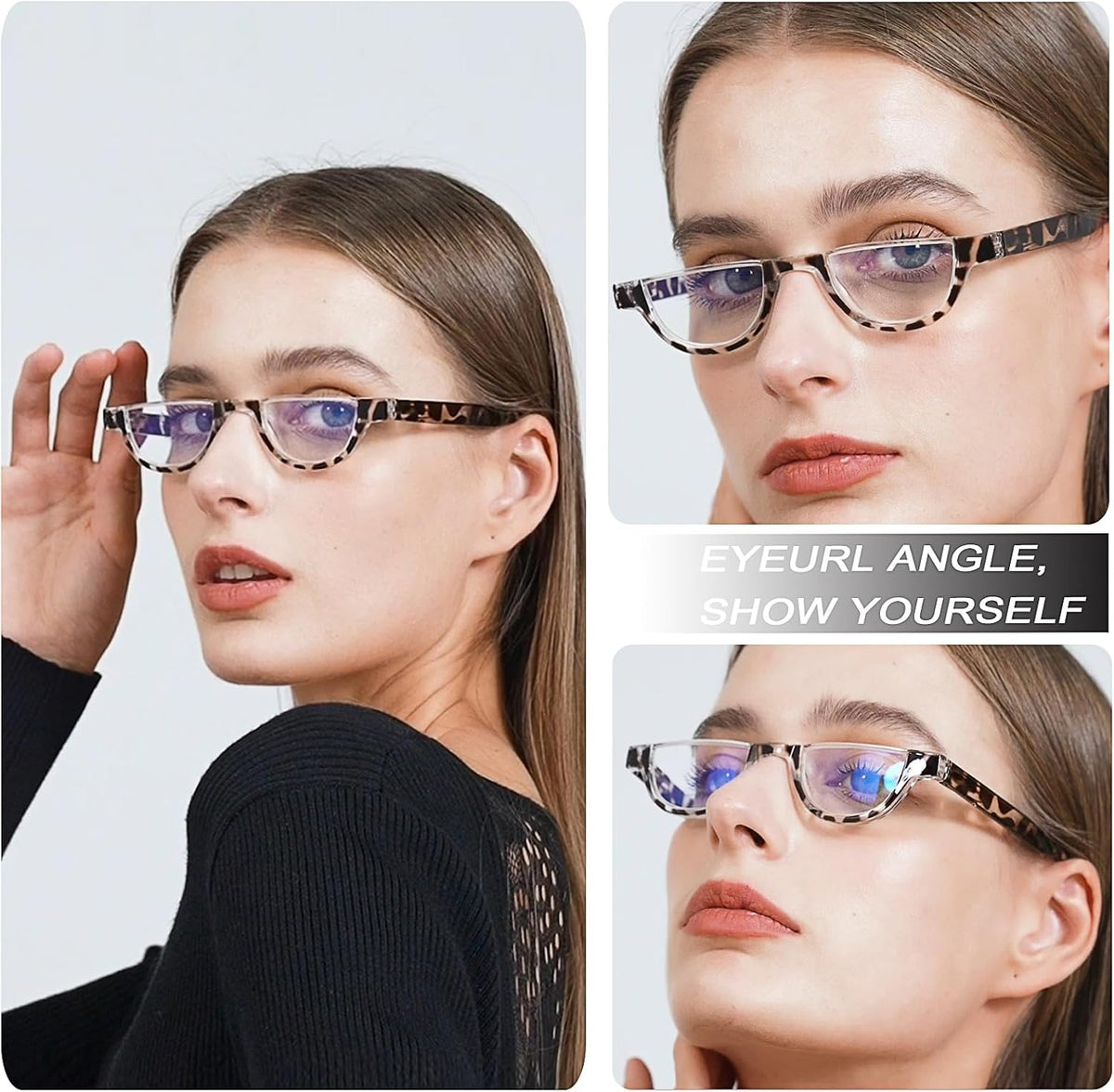 4-Pack Fashion Semi-Rimless Blue-Light Readers for Women - product photo 4