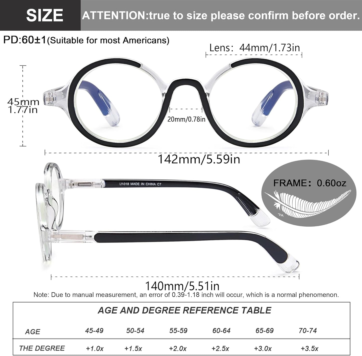 Blue Light Blocking Retro Round Readers for Men & Women – Anti Eye Strain Computer Glasses with Durable Spring Hinges and Trendy Color Frames