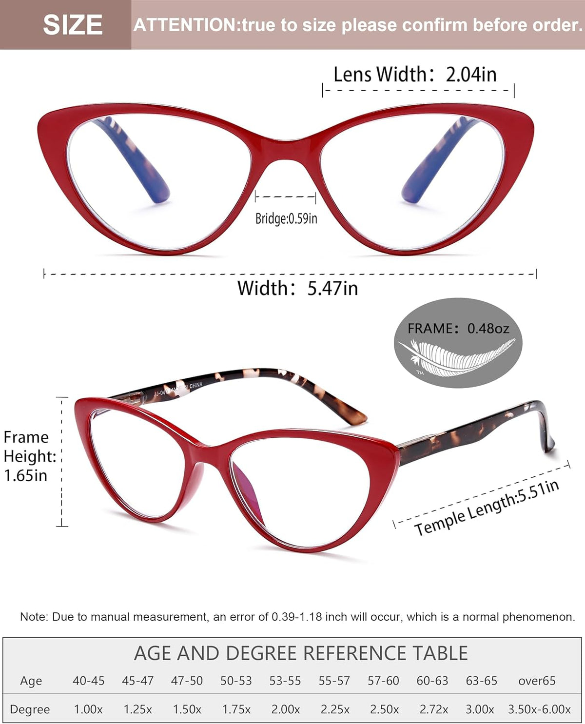 5-Pack Cat-Eye Blue-Light Readers for Women – Red & Tortoise - product photo 2