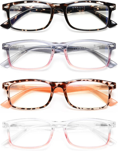 Stylish Reading Glasses for Women – Blue Light Blocking Readers, Fashion Eyeglasses Cheaters for Everyday Comfort