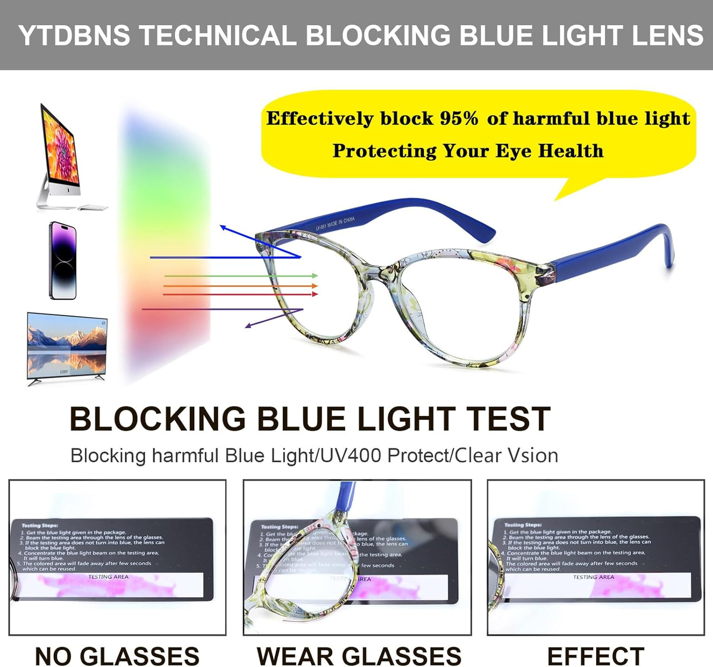 Fashion Cat Eye Reading Glasses for Women, 4-Pack Floral Pattern Readers with Spring Hinges, Lightweight Comfortable Frame, Anti Eyestrain Cheaters