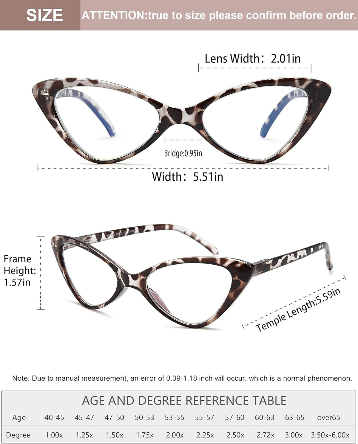 4-Pack Cat-Eye Blue-Light Readers for Women – Spring-Hinge - product photo 3
