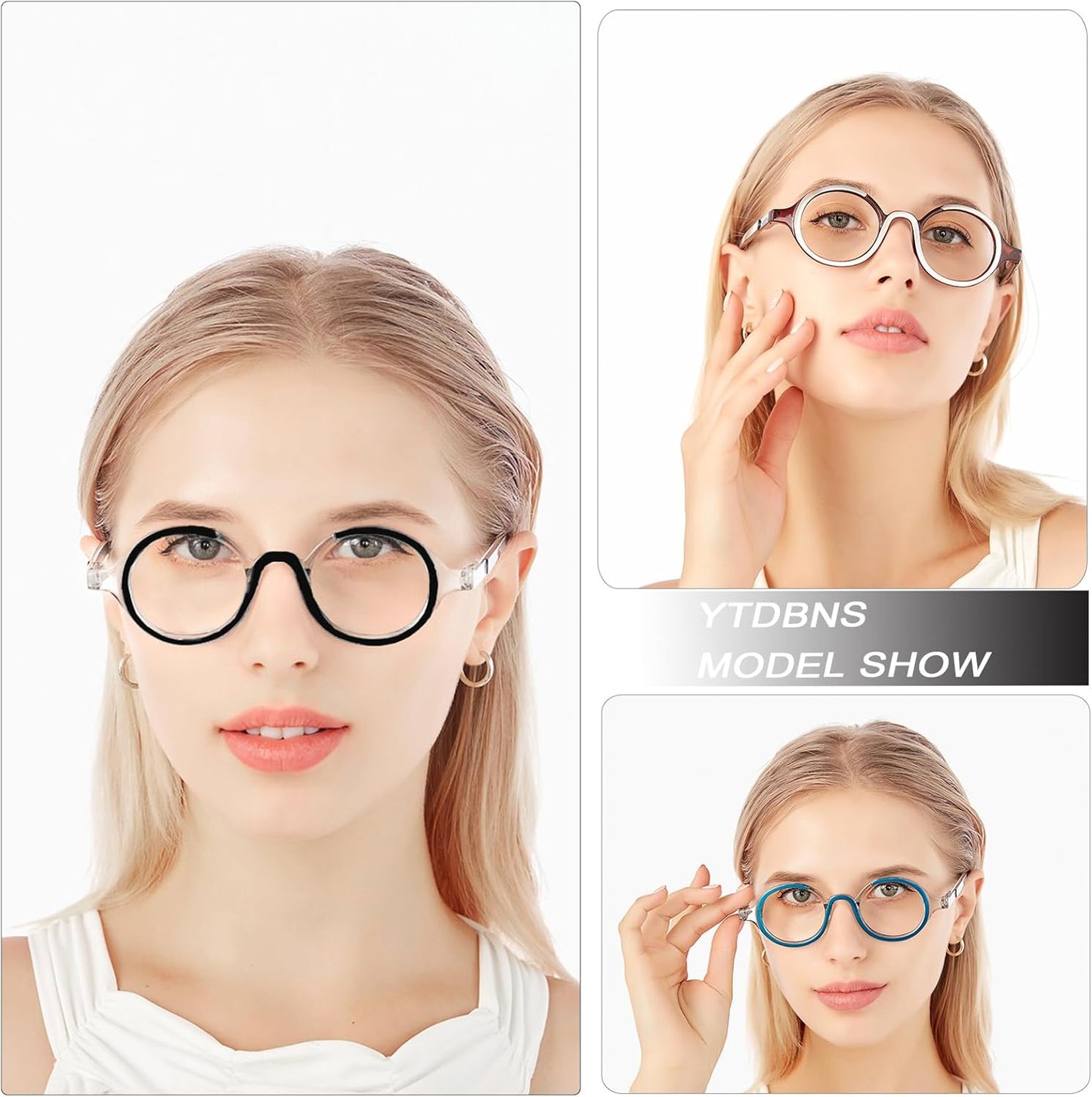Blue Light Blocking Retro Round Readers for Men & Women – Anti Eye Strain Computer Glasses with Durable Spring Hinges and Trendy Color Frames
