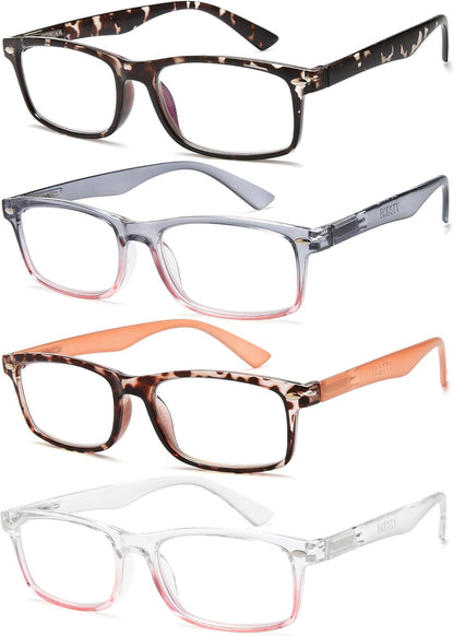 Stylish Reading Glasses for Women – Blue Light Blocking Readers, Fashion Eyeglasses Cheaters for Everyday Comfort