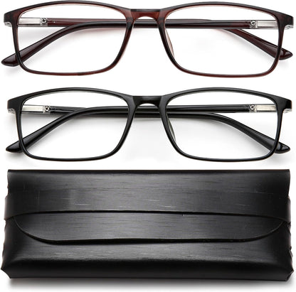 Professional Blue Light Blocking Reading Glasses – Unisex Computer Readers with Spring Hinges, UV Protection & Anti Glare Design