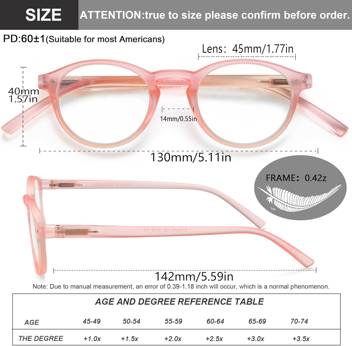 4-Pack Round Blue-Light Readers for Men & Women - product photo 4