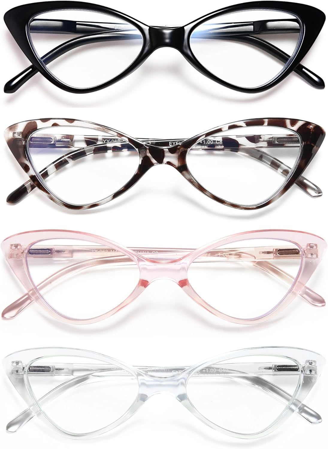 4-Pack Cat-Eye Blue-Light Readers for Women – Spring-Hinge - product photo 1
