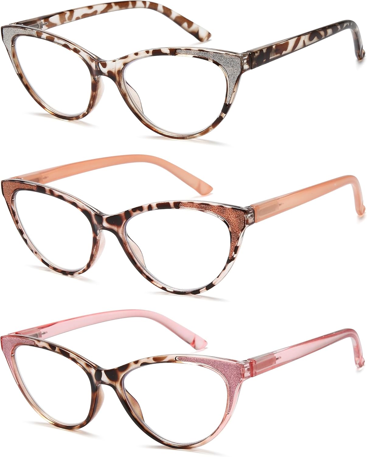 Cat Eye Reading Glasses for Women, Blue Light Blocking Fashion Readers, Anti Glare UV Protection Eyewear