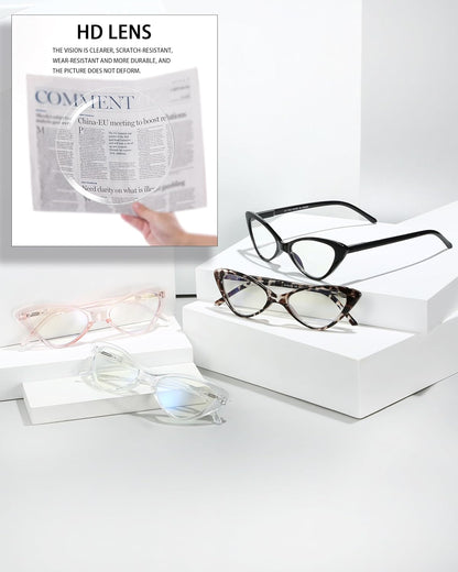 EYEURL 4-Pack Cat Eye Reading Glasses for Women – Blue Light Blocking Readers with Spring Hinges, Anti-Glare & UV Protection