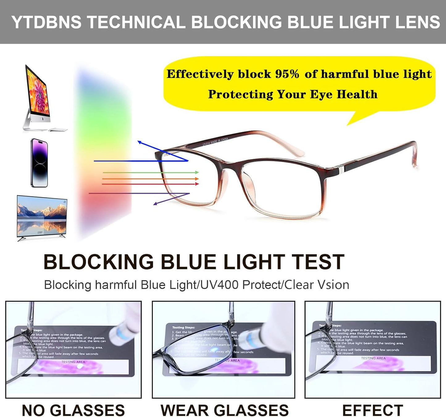 Professional Blue Light Blocking Reading Glasses – Unisex Computer Readers with Spring Hinges, UV Protection & Anti Glare Design