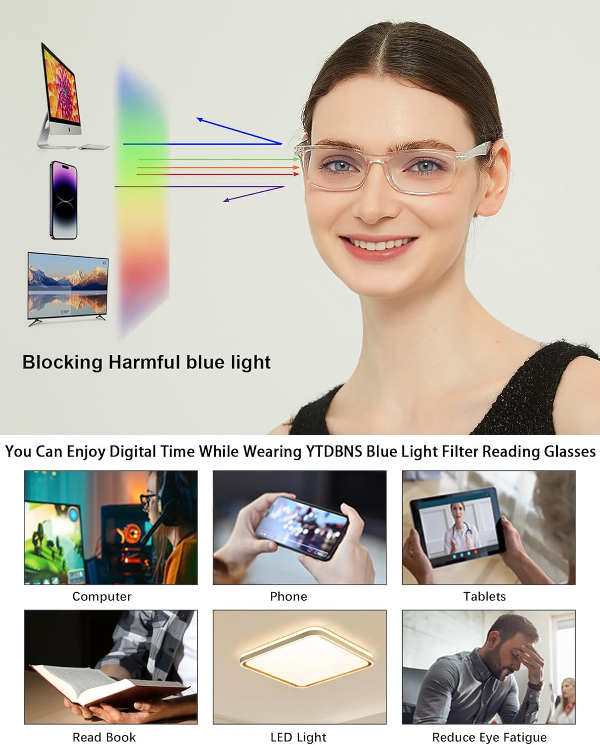 Stylish Reading Glasses for Women – Blue Light Blocking Readers, Fashion Eyeglasses Cheaters for Everyday Comfort