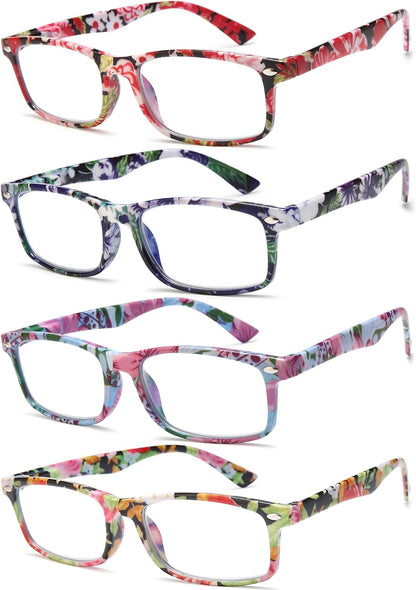 Blue Light Blocking Reading Glasses for Women – Trendy Cheaters with Stylish Frame Design, Comfortable Ladies Eyeglasses