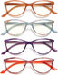 EYEURL 4-Pack Reading Glasses for Women, Fashion Cat Eye Blue Light Blocking Readers with Spring Hinges,1.50 Anti-Glare/UV Rays