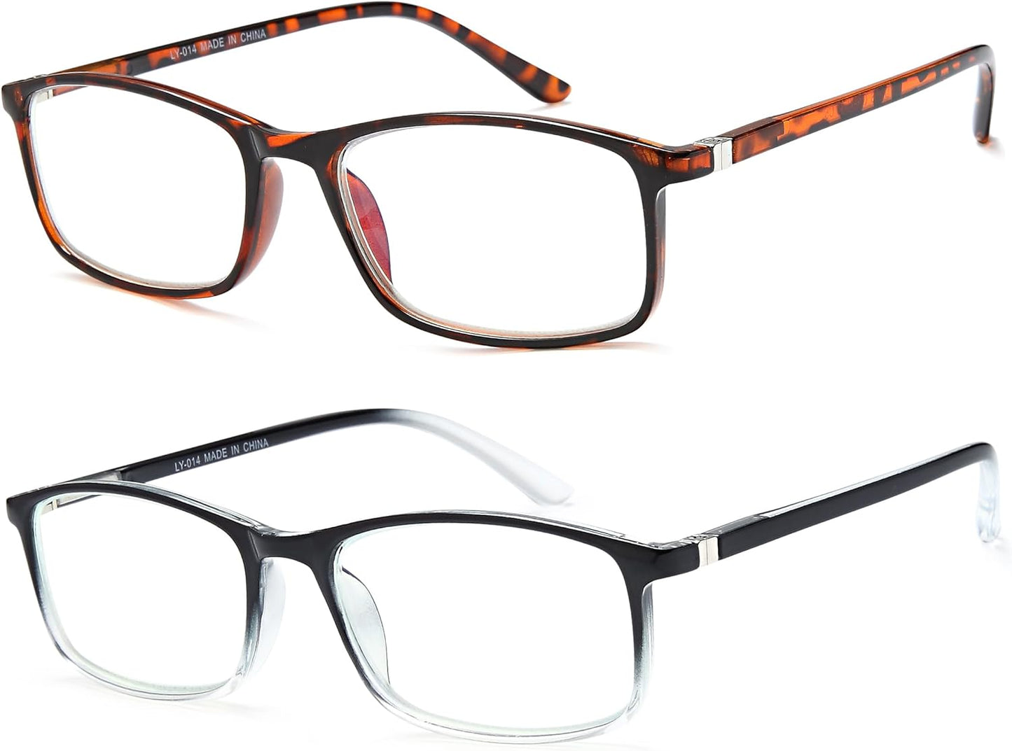 Professional Reading Glasses for Men/Women, Blue Light Blocking Computer Readers with Spring Hinges for Glare and UV Protection