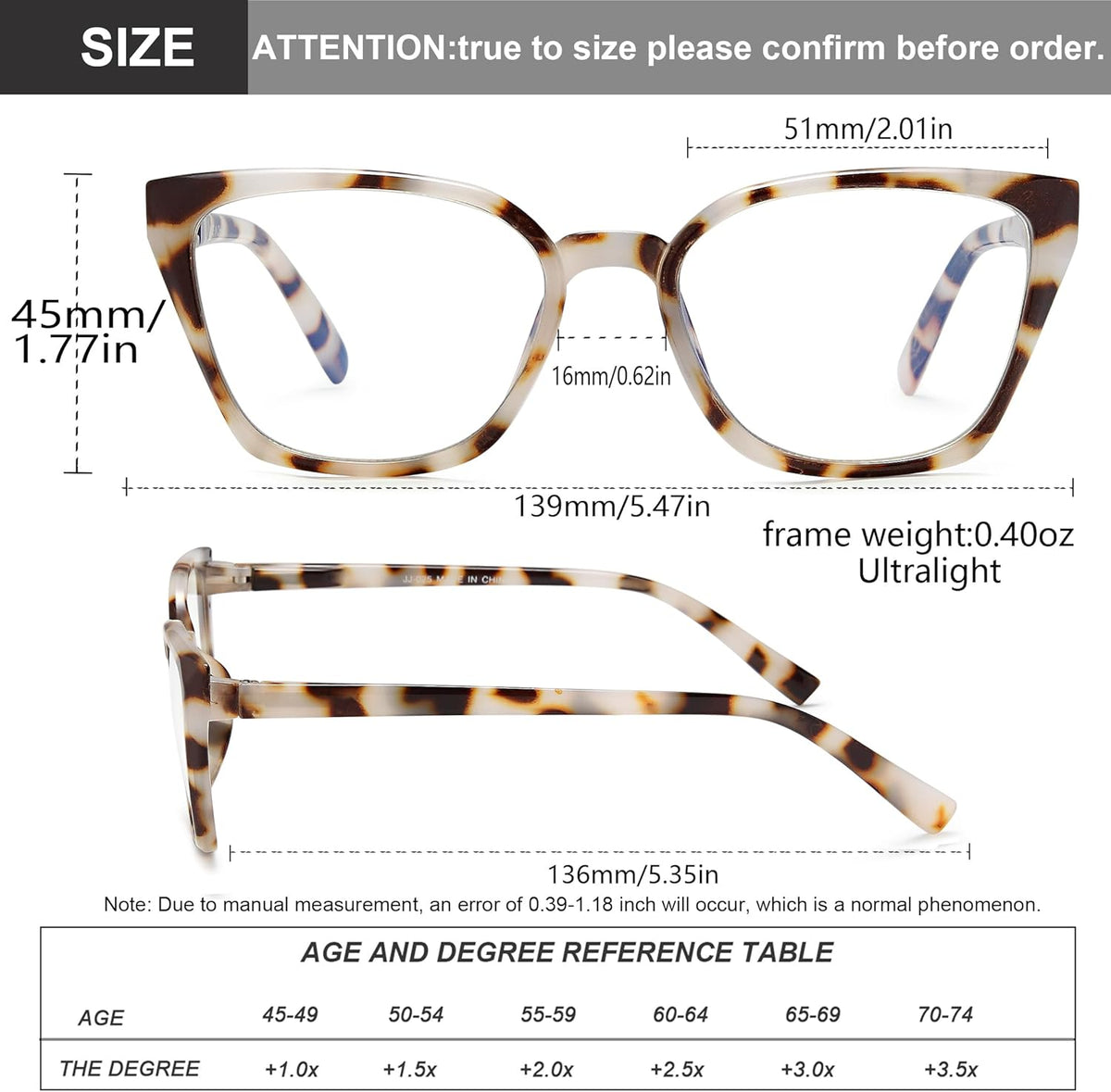 Fashion Full-Rim Blue-Light Readers for Women - product photo 3