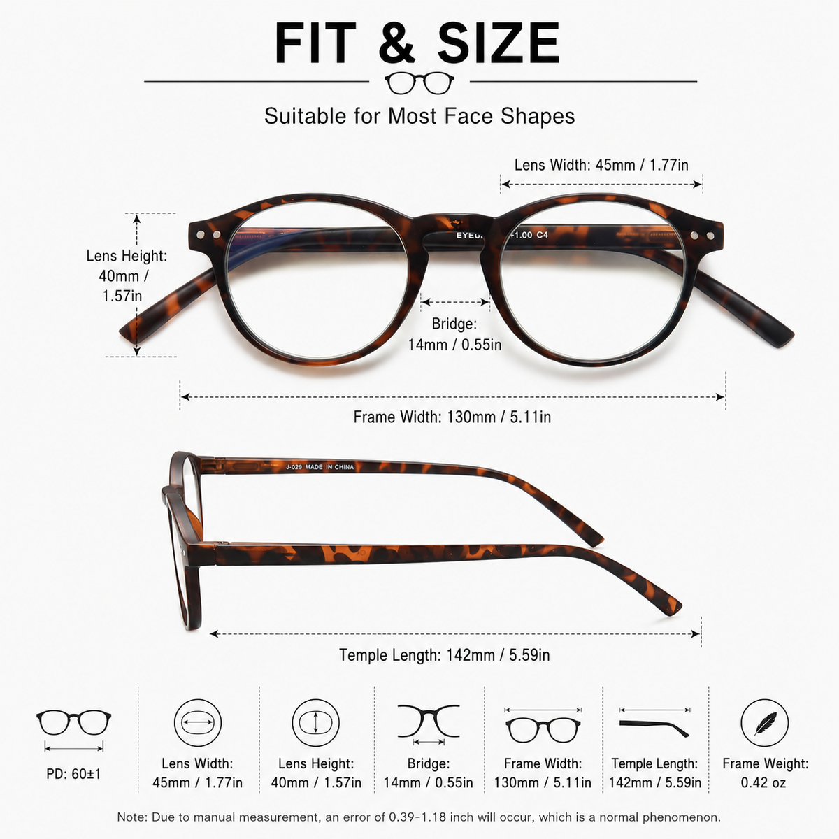 4-Pack Round Blue-Light Readers for Men & Women - product photo 4